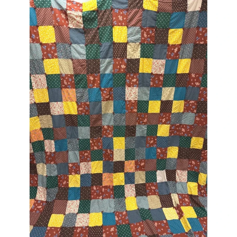 Handmade Lightweight Patchwork Country Farmhouse Quilt Queen/Full 94
